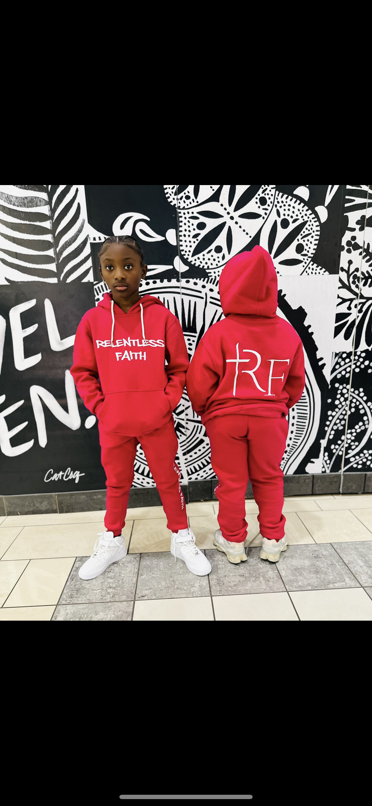 Raspberry Pink “Relentless Faith” jogging suits