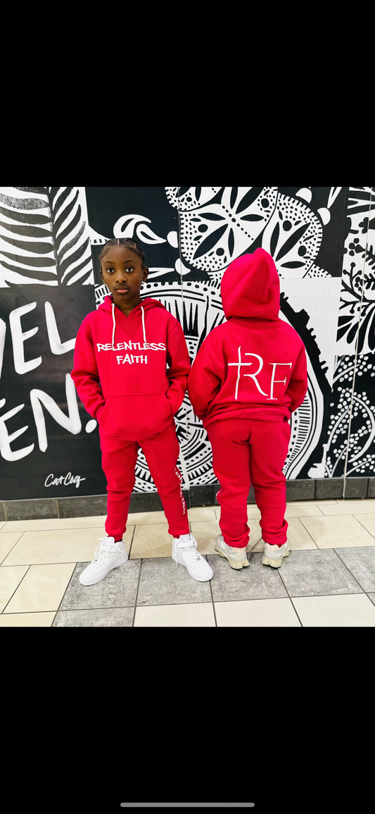 Raspberry Pink “Relentless Faith” jogging suits