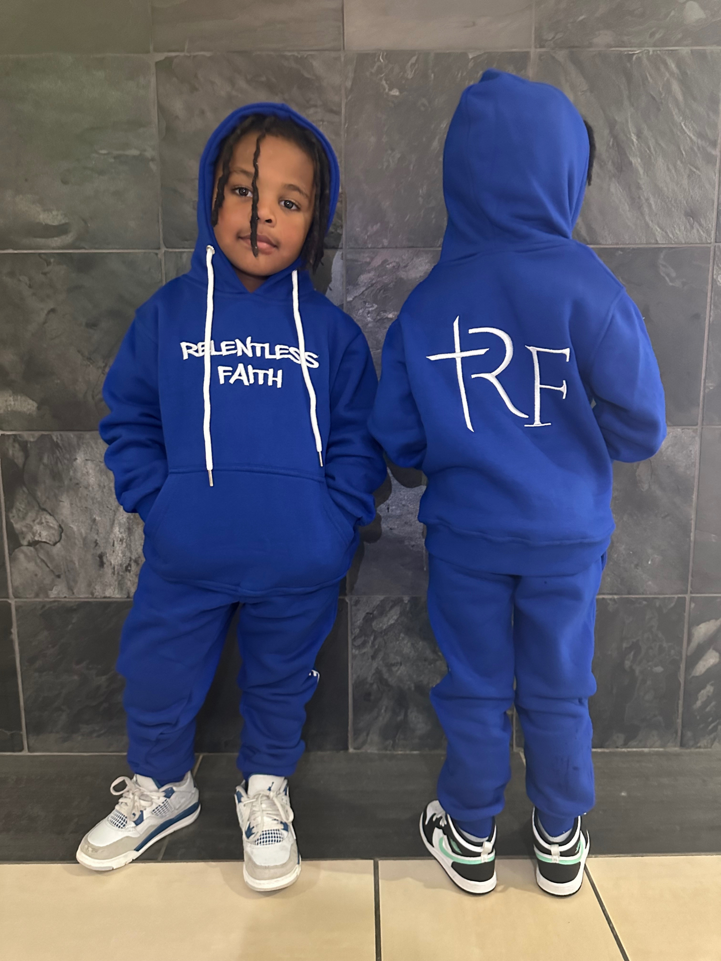 Blueberry Kids “Relentless Faith” jogging suit