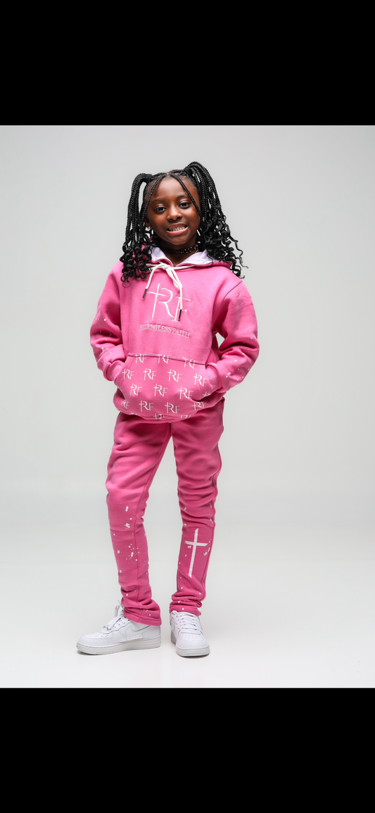 “RF” kids stacked jogging suit